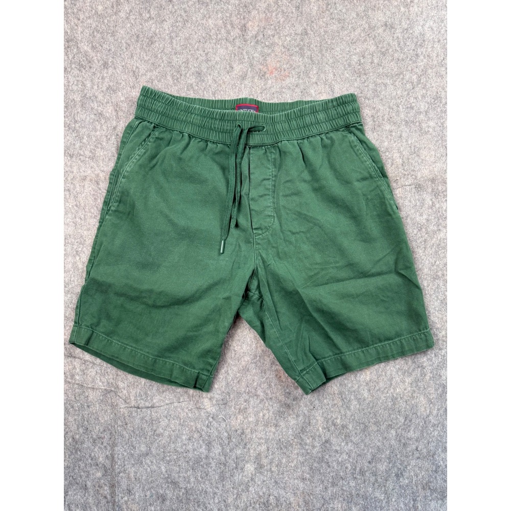 UNTUCKit Mens Green Cotton Linen Blend Drawstring Elastic Waist Shorts Small